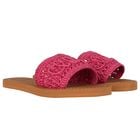Girls Mini Me Pink & Beige Logo Sliders, 1, hi-res