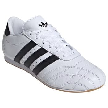 حذاء رياضى برباط للتايكوندو بالشعار باللون الابيض والاسود 