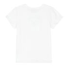 Baby Girls White Teddy T-Shirt, 1, hi-res