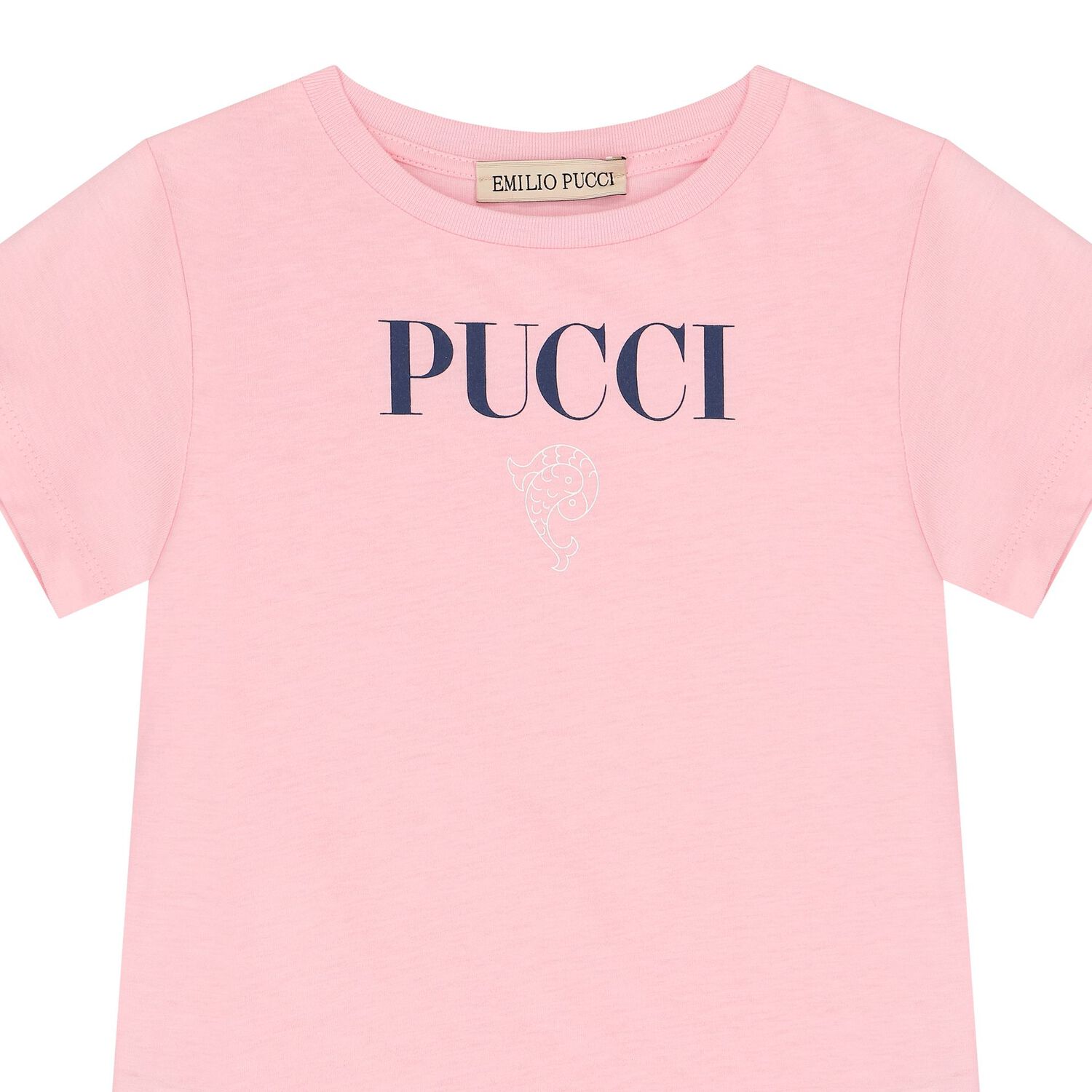 تيشيرت بالشعار باللون الوردي للبنات, 1, hi-res