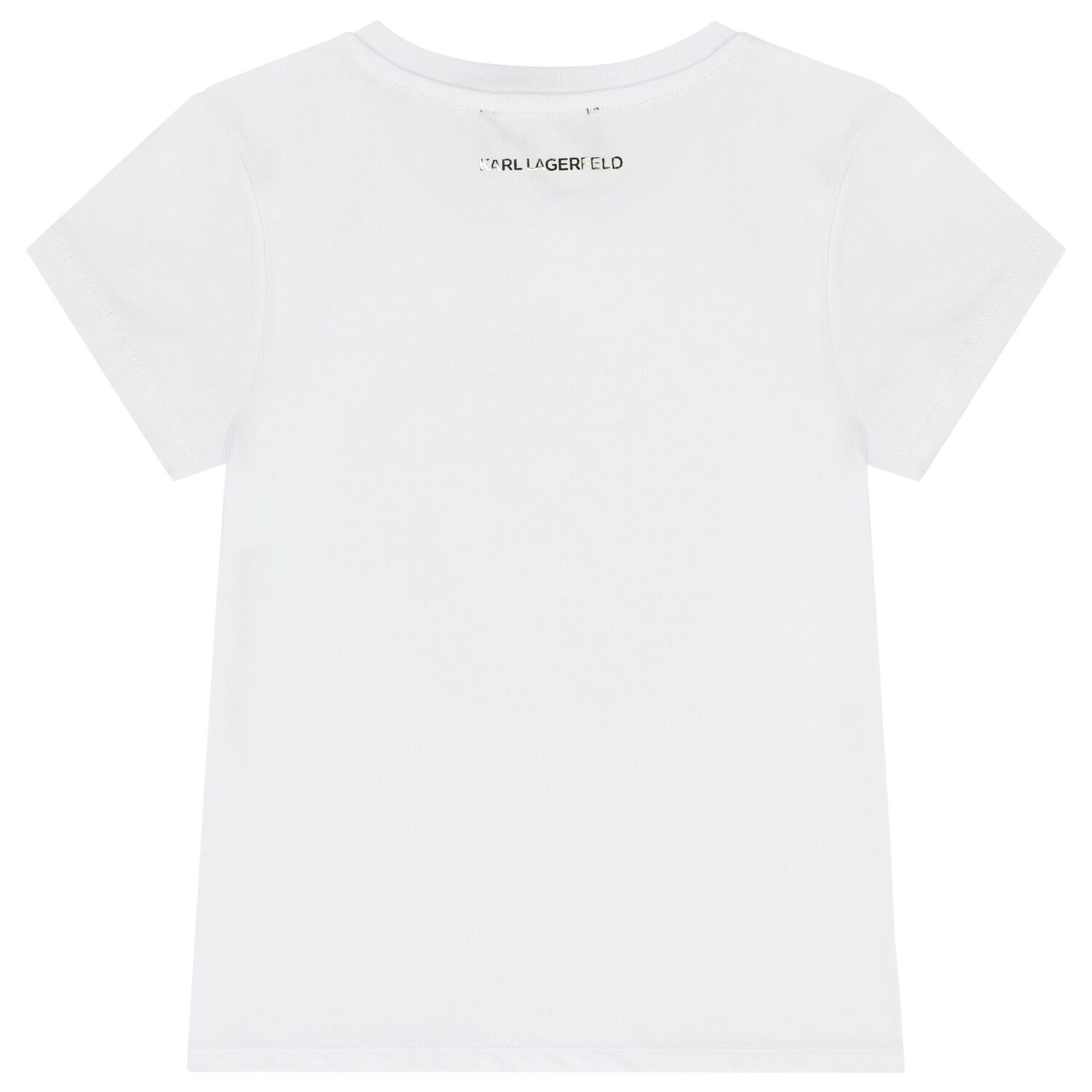 تيشيرت بنات بالشعار باللون الأبيض والذهبي, 1, hi-res image number null