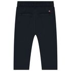 Younger Boys White & Navy Logo Trousers Set, 1, hi-res