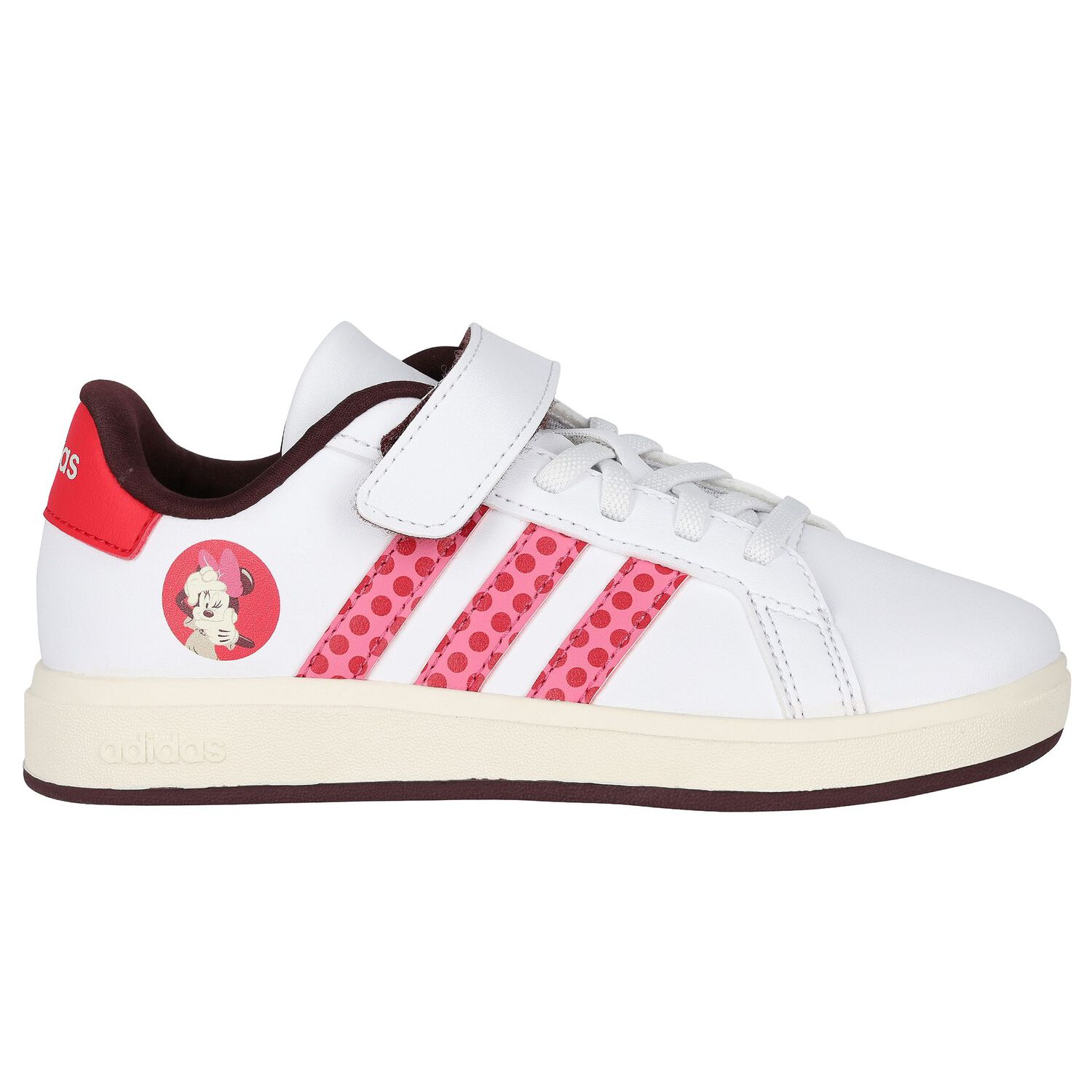 حذاء رياضي جراند كورت ميني للبنات باللونين الأبيض والوردي, 1, hi-res image number null