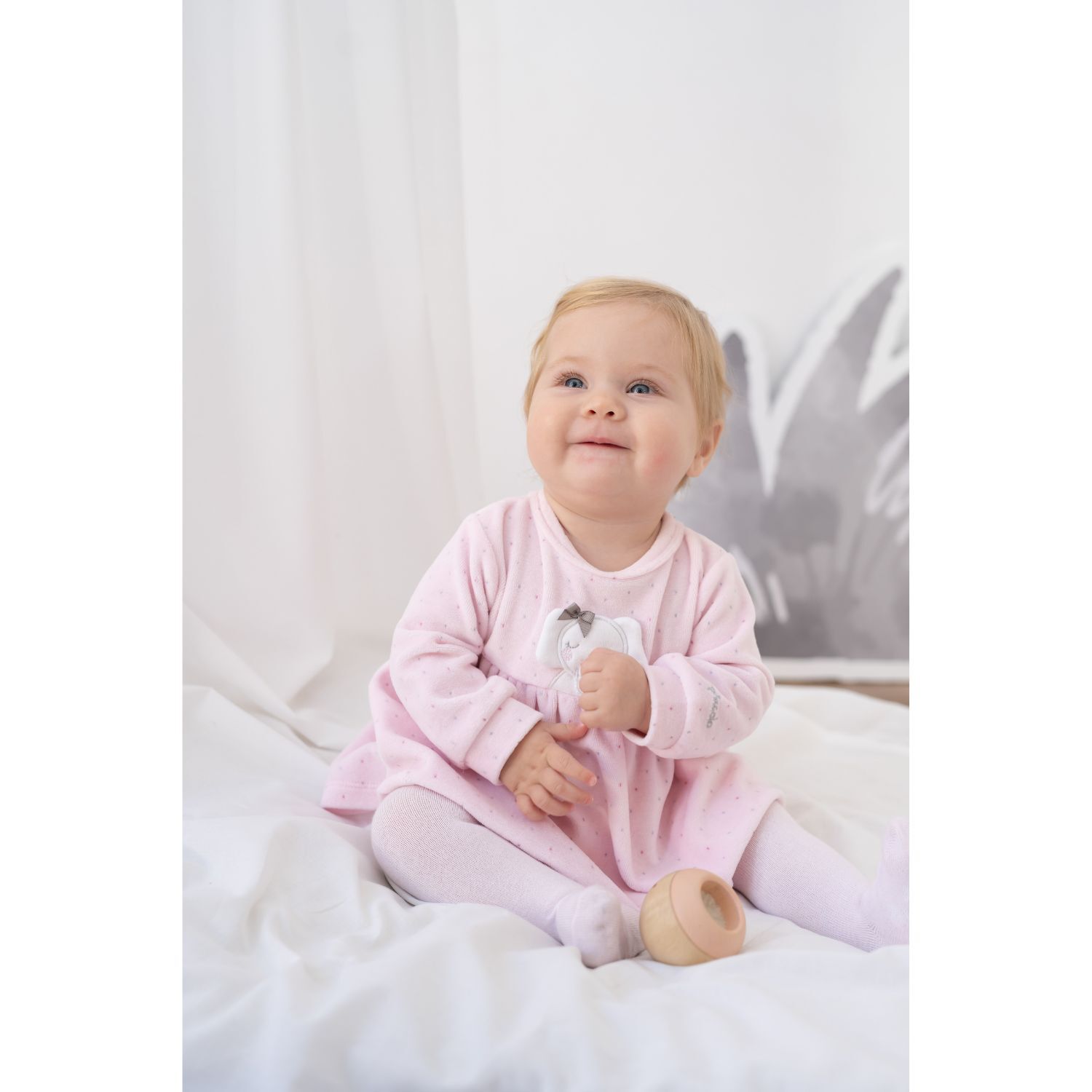 Baby Girls Pink Elephant Dress Set, 1, hi-res image number null