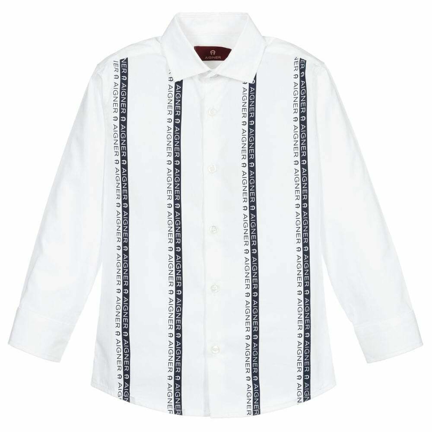 قميص بالشعار باللون الابيض للاولاد, 1, hi-res