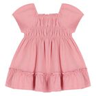 فستان  وحقيبة يد باللون الوردي للبنات  , 1, hi-res