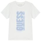 Boys White Logo T-Shirt, 1, hi-res