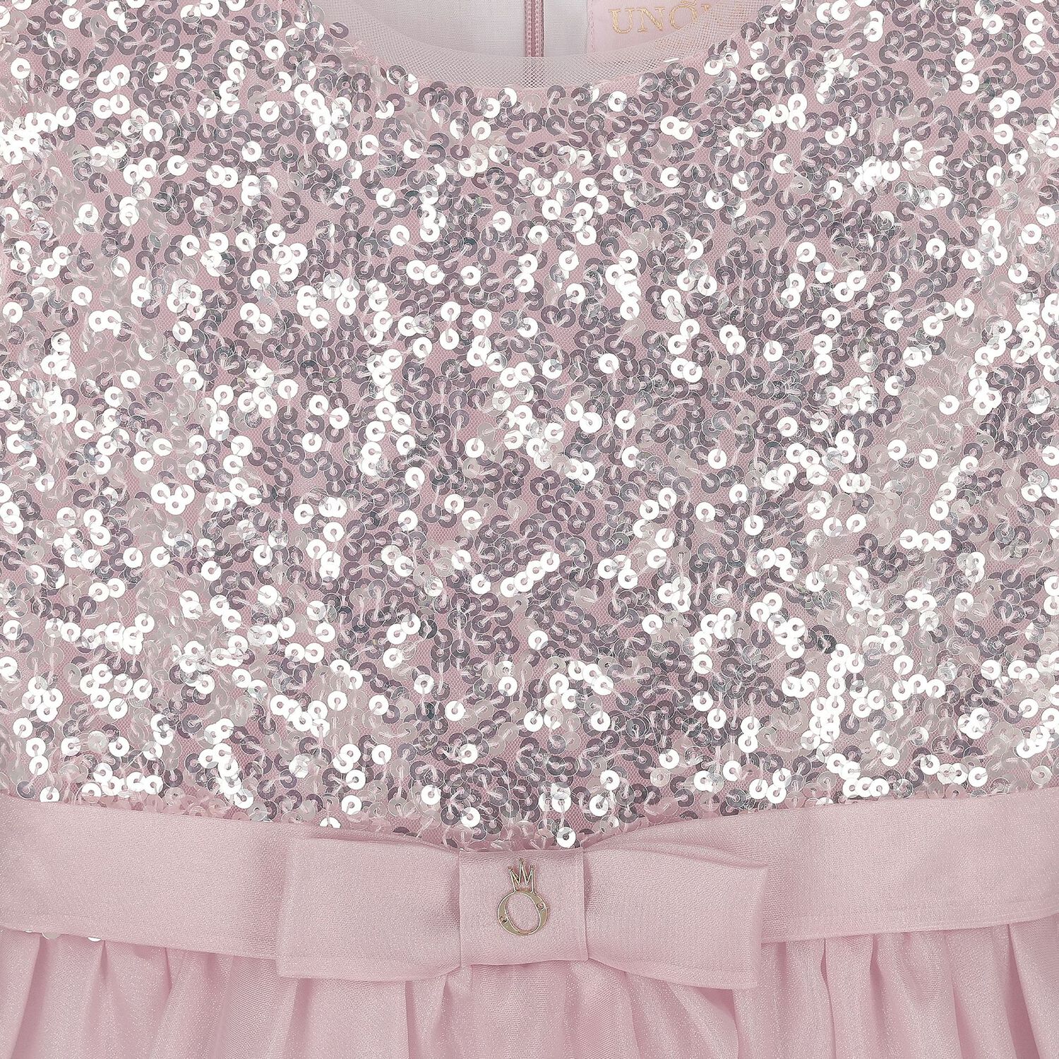 Girls Pink Sequin & Organza Dress, 1, hi-res