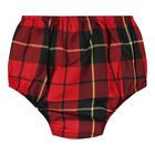 Baby Girls Red & Black Tartan Taffeta Dress Set, 1, hi-res