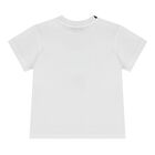 Baby Boys White Logo Majolica T-Shirt, 1, hi-res