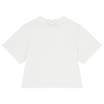 Girls White Logo T-Shirt