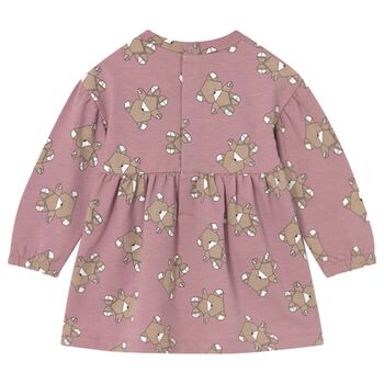Younger Girls Pink Teddy Bear Dress