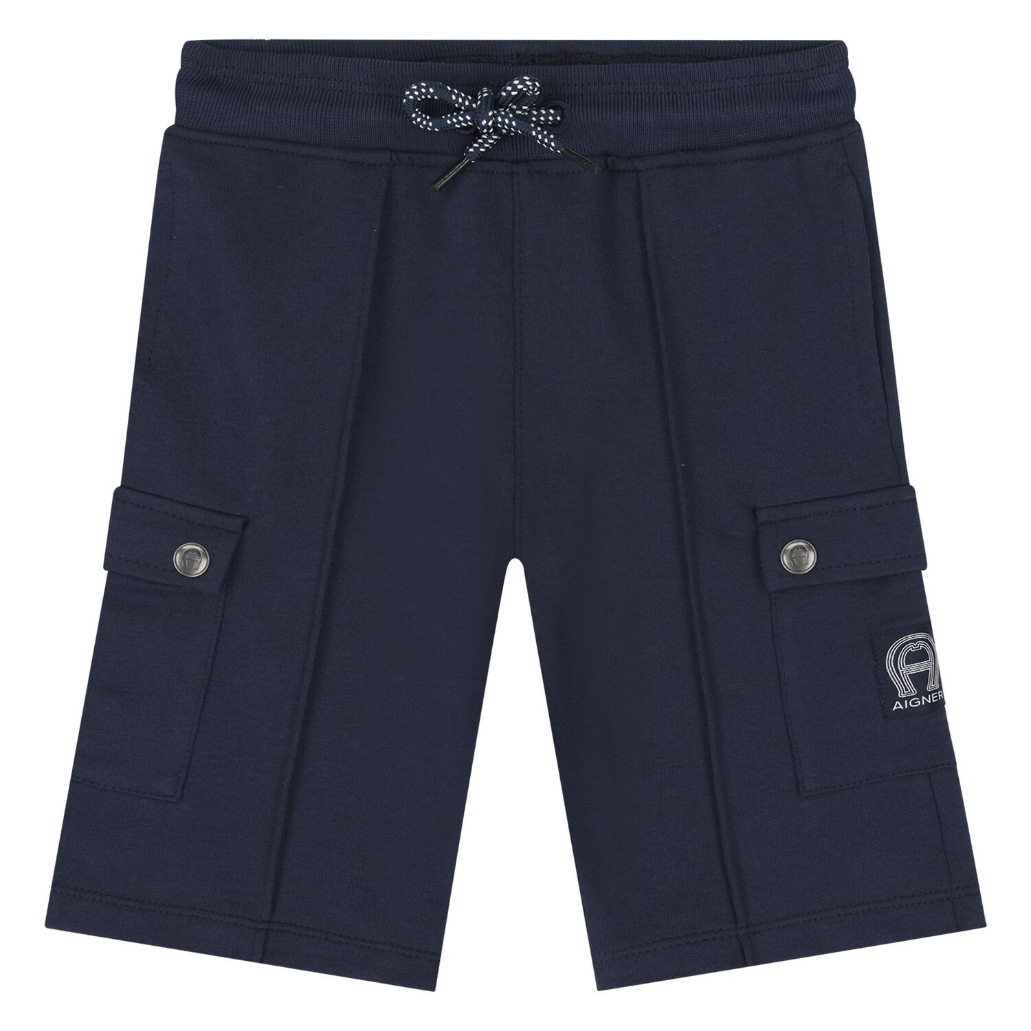 Younger Boys Navy Blue Logo Shorts, 2, hi-res image number null