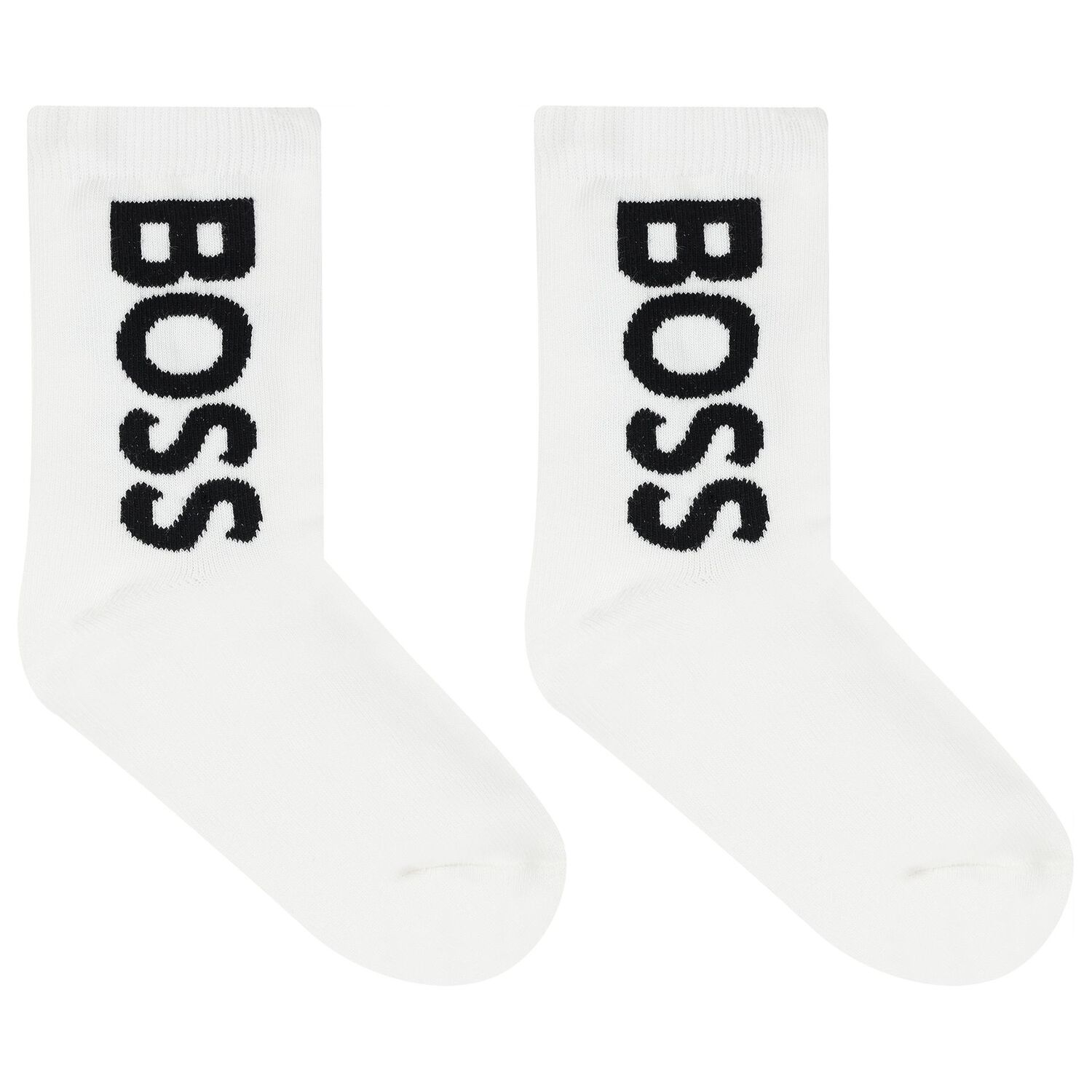 Boys White Logo Socks ( 2-Pack ), 1, hi-res image number null