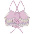 Girls Lilac & Ivory Zig-Zag Crochet Bikini, 1, hi-res
