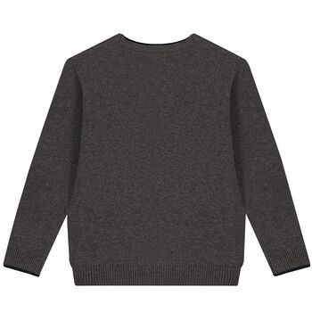 Boys Grey Knitted Sweatshirt