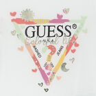 تيشيرت بنات بالشعار باللون الأبيض, 1, hi-res