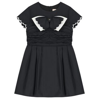 Girls Black Bow Dress
