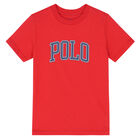 تيشيرت بالشعار باللون أحمر للأولاد, 2, hi-res