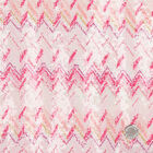 Girls White & Pink Zig Zag Embellished Sequin Dress, 1, hi-res