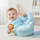 Baby Boys Blue Zig Zag Babygrow , 6, hi-res