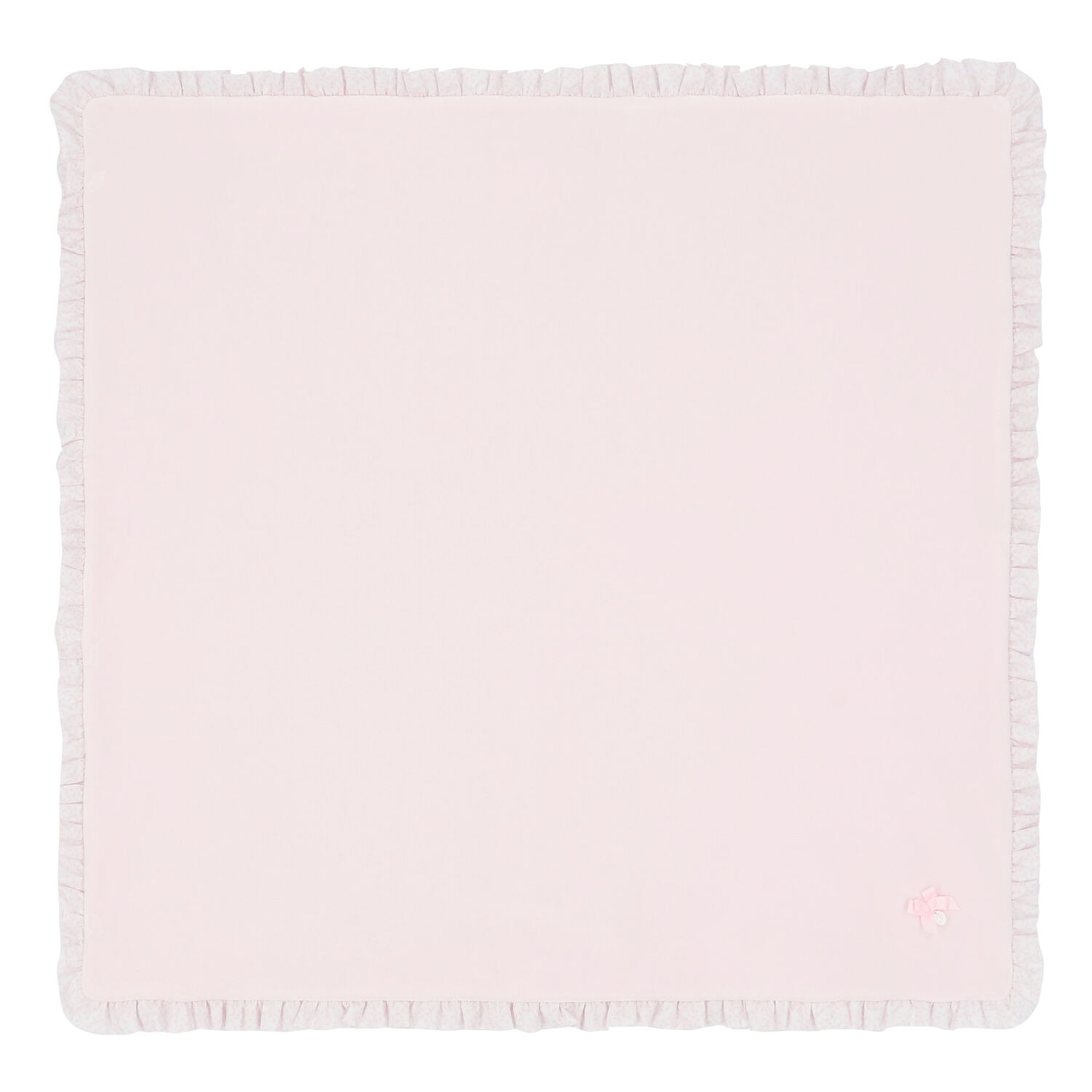 Baby Girls Pink Ruffled Blanket, 1, hi-res
