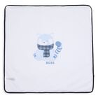 Baby Boys Blue & White Logo Blanket, 1, hi-res