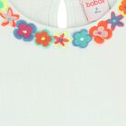 توب بنات بدون أكمام مزين ب زهرة ثلاثية الأبعاد باللون الأبيض, 1, hi-res