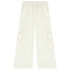 بنطلون بنات بالشعار باللون العاجي, 1, hi-res