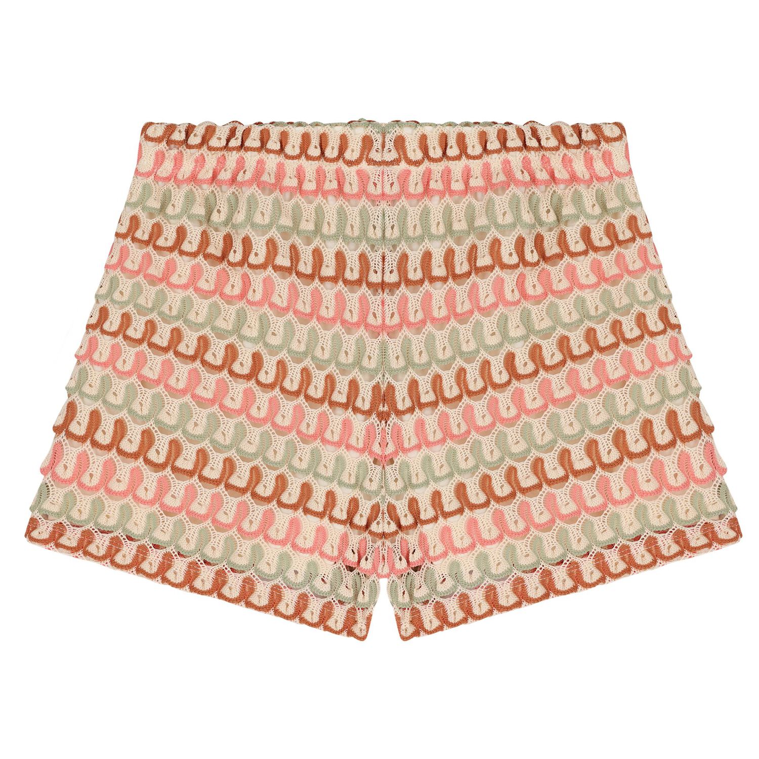 Girls Multi-Coloured Knitted Shorts Set, 3, hi-res
