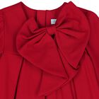 Younger Girls Red Bow Dress, 1, hi-res