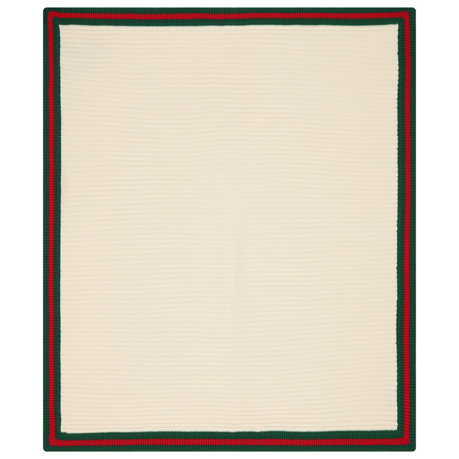 Beige Web Striped Knitted Baby Blanket, 1, hi-res