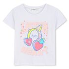 Girls White Headphones T-Shirt, 1, hi-res