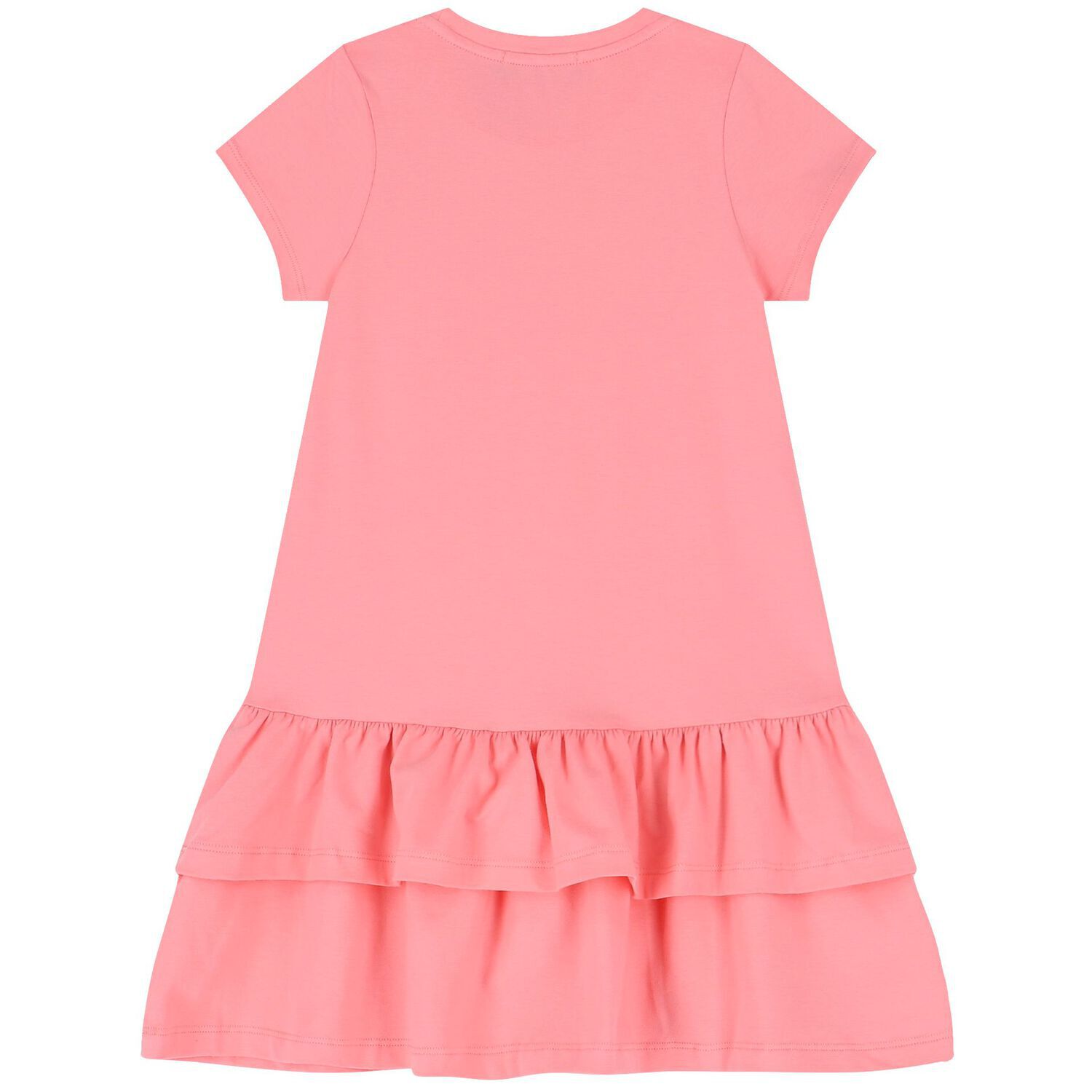 فستان بنات بالشعار وطبعة حقيبة باللون الوردي, 3, hi-res