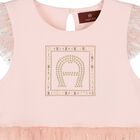 Girls Pink & Silver Logo Dress, 1, hi-res