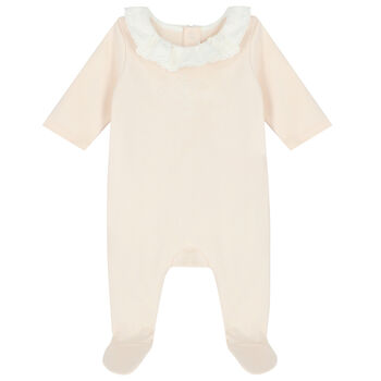 Baby Girls Pink Logo Babygrow