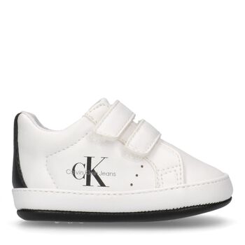 White Logo Baby Pre Walker Shoes