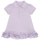 Baby Girls Purple Logo Dress, 1, hi-res