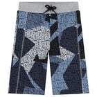Boys Grey & Blue Logo Shorts, 2, hi-res