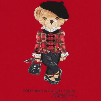 Girls Red Polo Bear T-Shirt