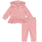 Baby Girls Pink Logo Tracksuit, 1, hi-res