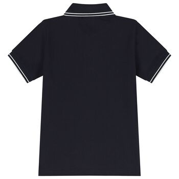 Boys Navy Blue Logo Polo Shirt