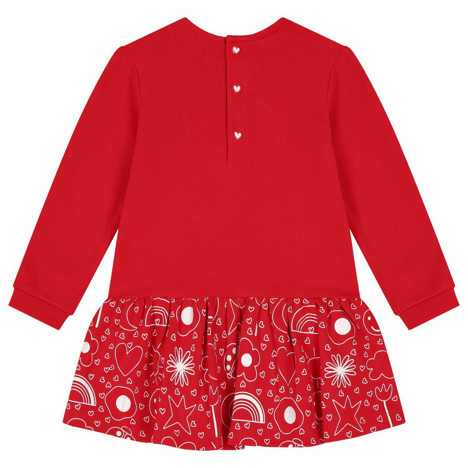 Girls Red Flower Dress Set, 1, hi-res image number null