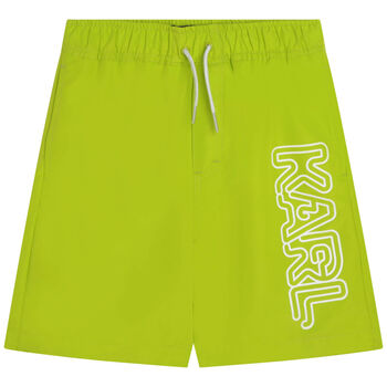 Boys Green Logo Swim Shorts