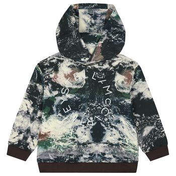 Boys Multi-Coloured Planet Earth Hooded Top