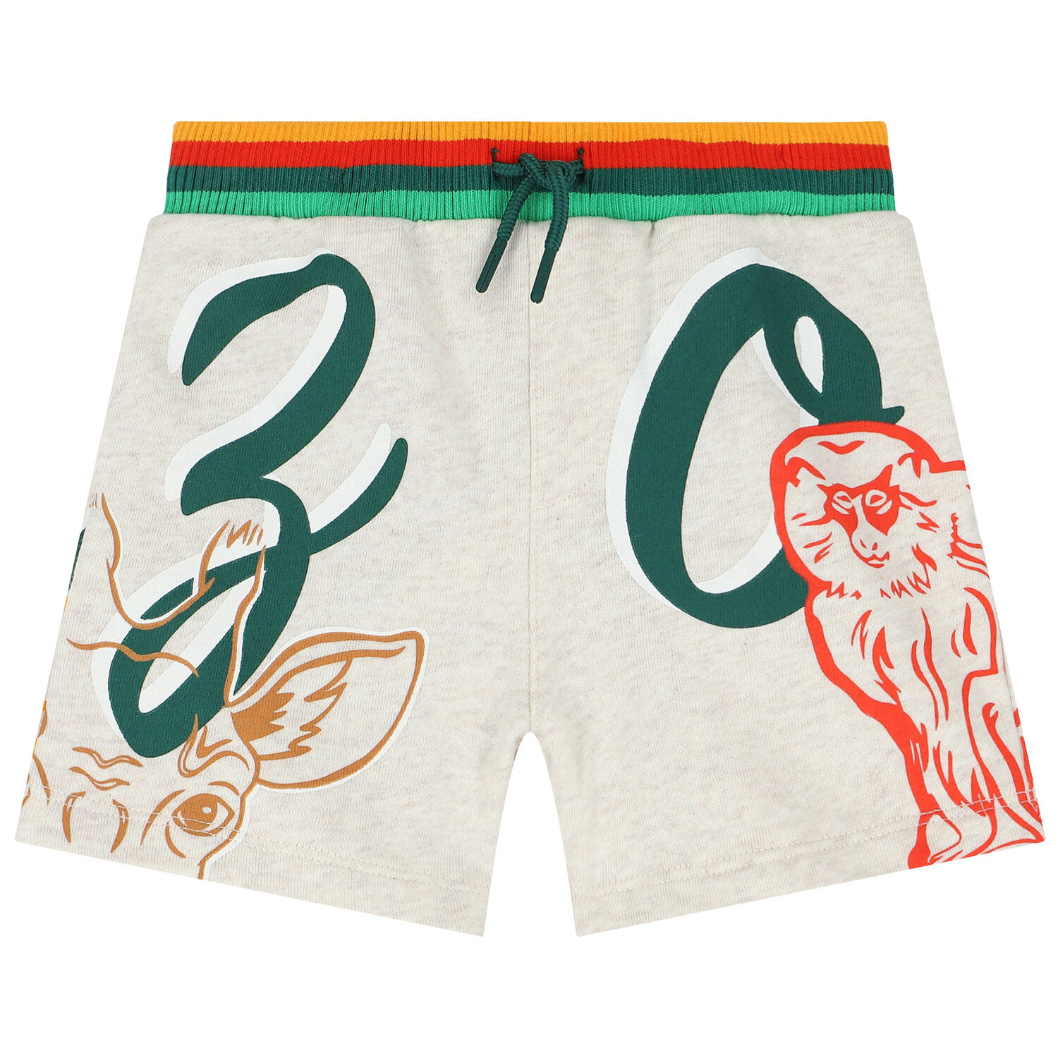 Younger Boys Beige Logo Shorts, 1, hi-res image number null
