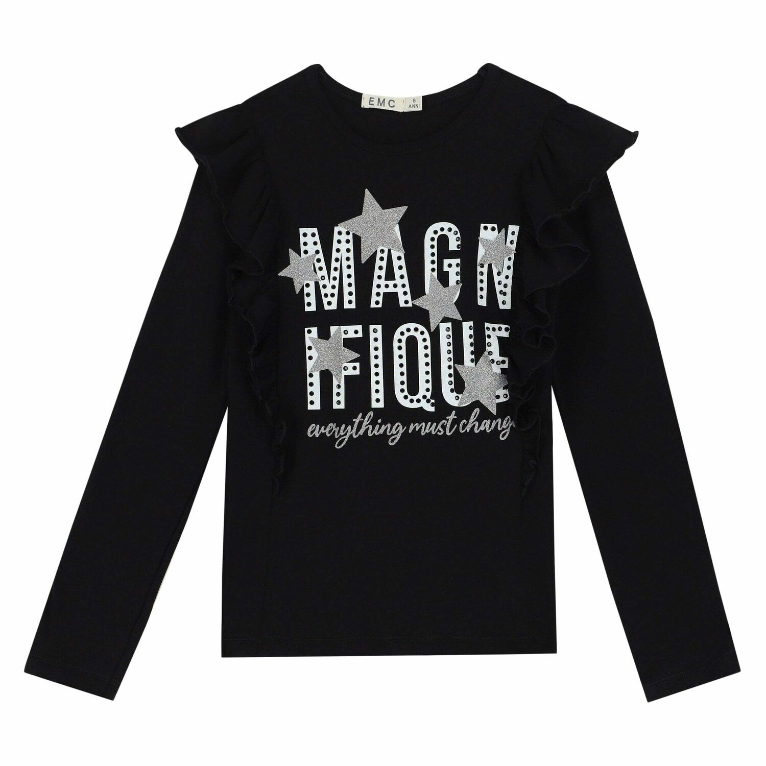 طقم تنورة باللون الفضى وتوب باللون الاسود, 1, hi-res image number null