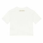 Girls White & Gold Crop Top, 1, hi-res