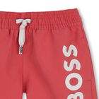 Younger Boys Red Logo Swim Shorts, 1, hi-res