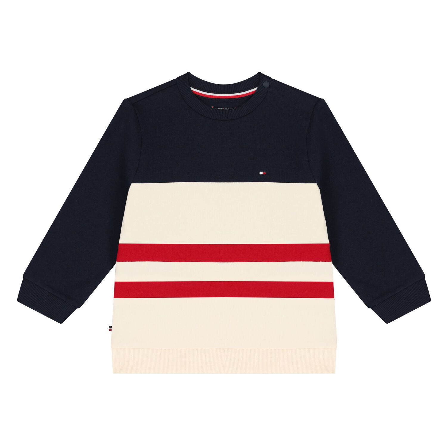 بدلة رياضية بالشعار باللون الكحلى و البيج  للأولاد , 1, hi-res